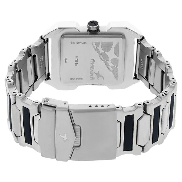 Fastrack Quartz Analog Silver Dial Stainless Steel Strap Watch for Guys - Image 4
