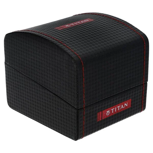 Titan Women's Chic minimalist watch with Blue dial and leather strap - Image 5