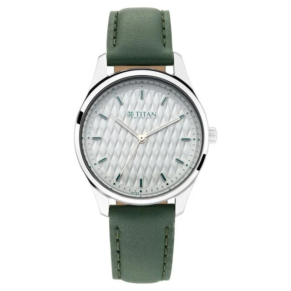Titan Workwear White Dial Analog Leather Strap watch for Women - Image 2