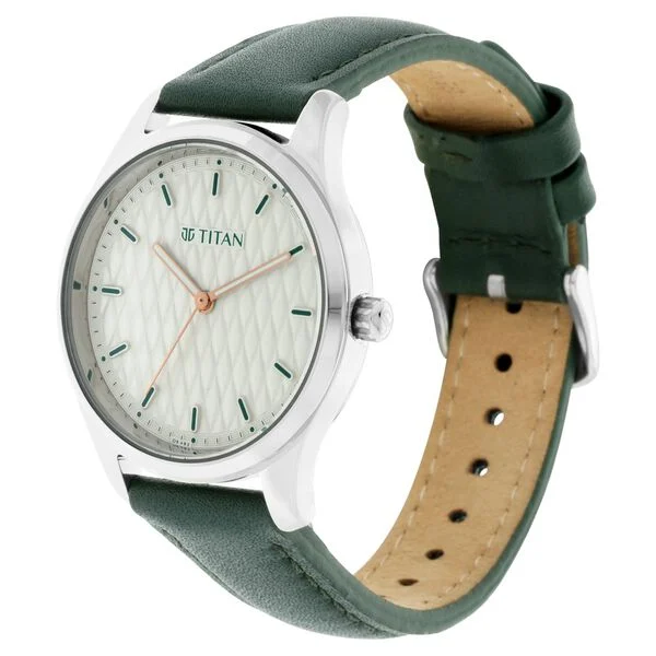 Titan Workwear White Dial Analog Leather Strap watch for Women - Image 3