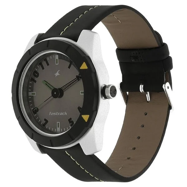 Fastrack Quartz Analog Grey Dial Plastic Strap Watch for Guys - Image 2