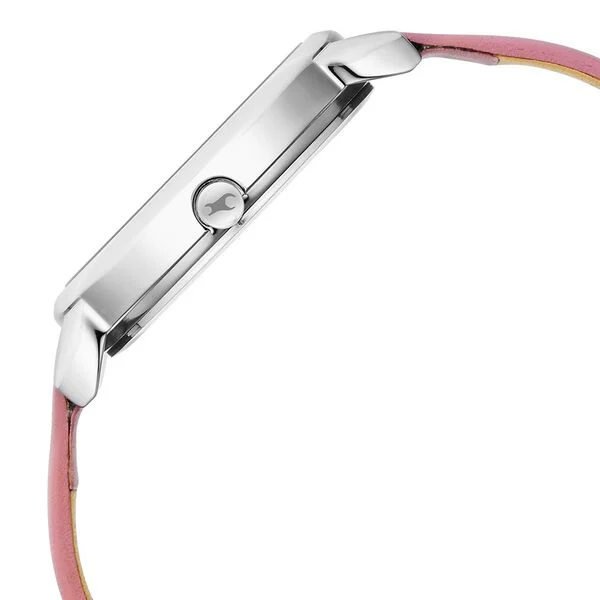 Fastrack Stunners Quartz Analog Purple Dial Leather Strap Watch for Girls - Image 3