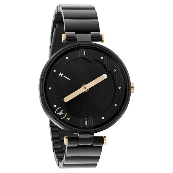 Fastrack MetaWe Quartz Analog Black Dial Stainless Steel Strap Watch For Girls - Image 2