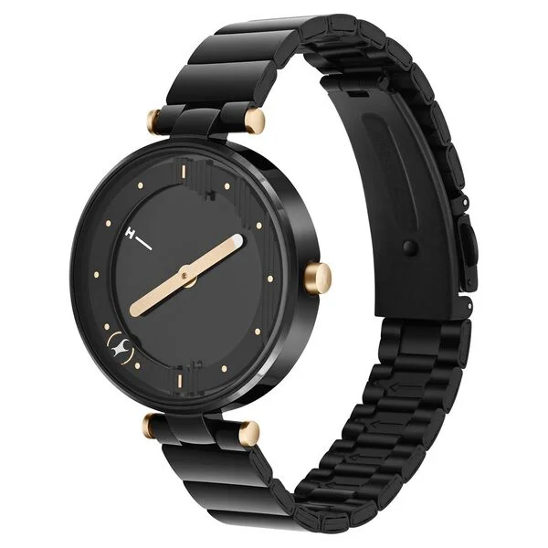 Fastrack MetaWe Quartz Analog Black Dial Stainless Steel Strap Watch For Girls - Image 3