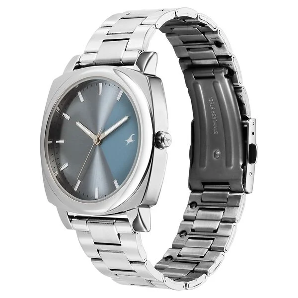 Fastrack Stunners X Quartz Analog Blue Dial Stainless Steel Strap Watch For Guys - Image 3
