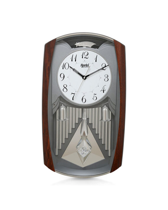 1-Quartz-Wall-Clock-with-Decorative-Diamonds-–-3227-–-Silver