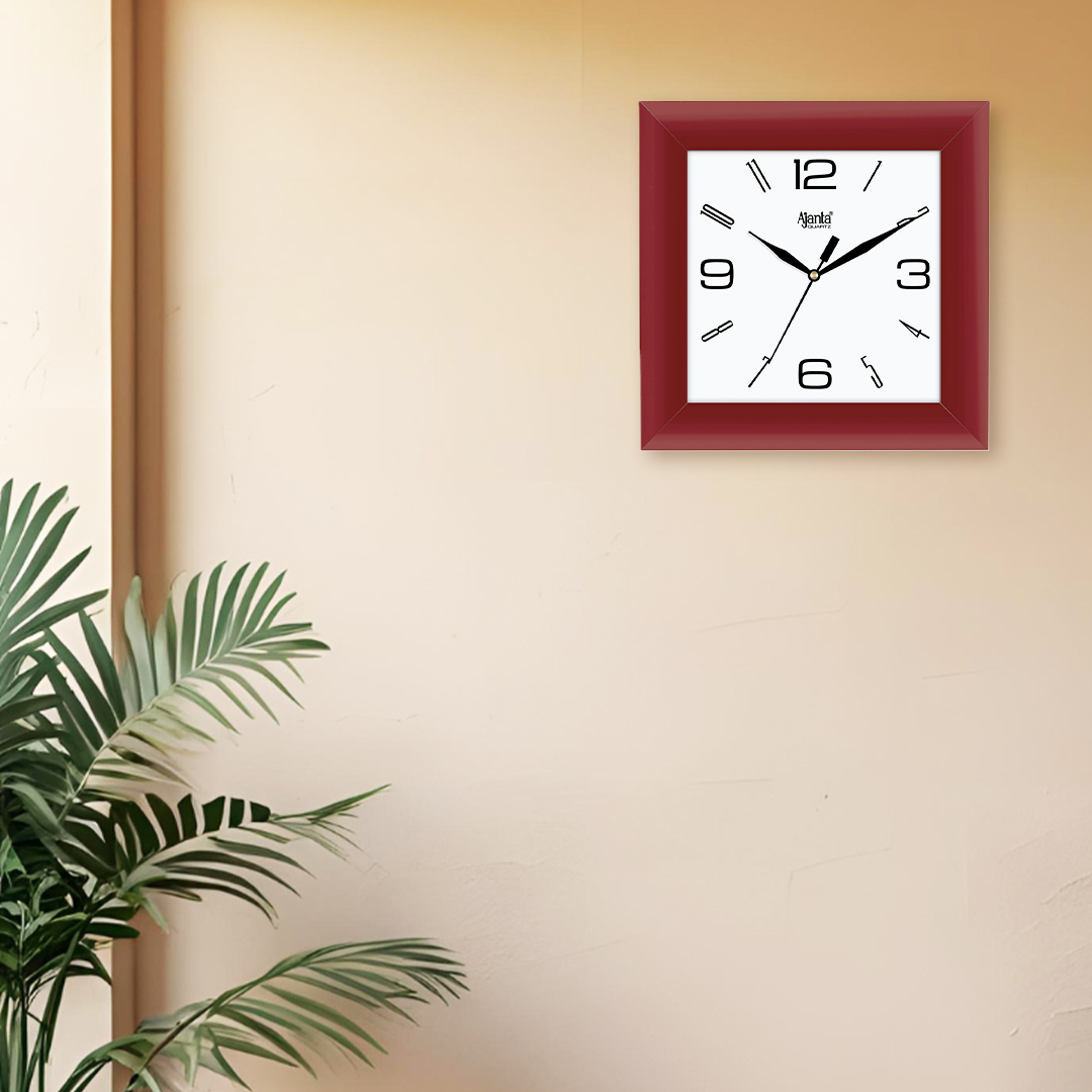Wall Clock – Simple Clock – 1847 – Red - Image 2