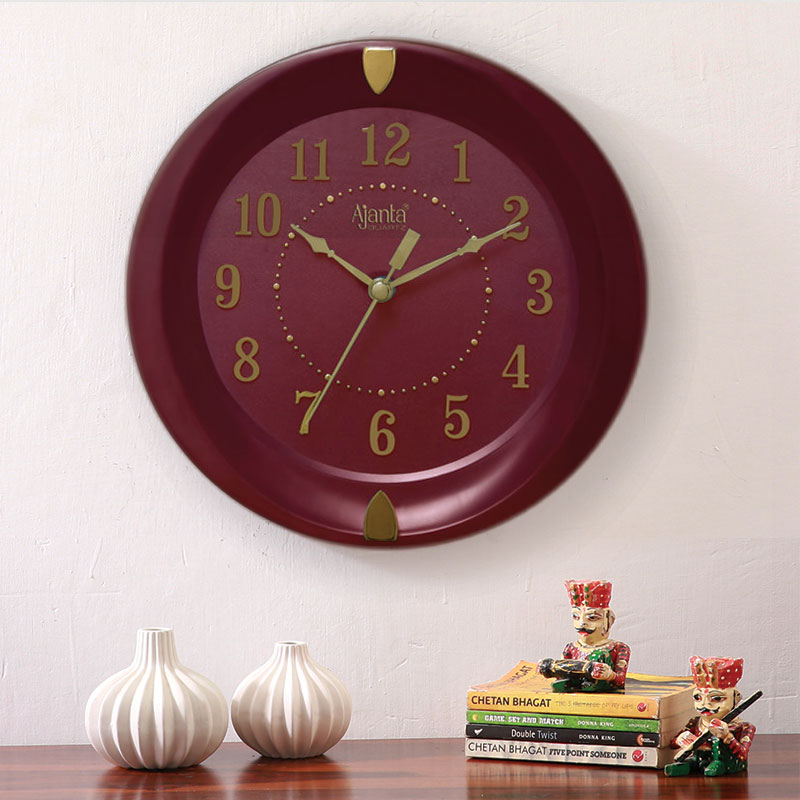 2-Wall-Clock-–-Simple-Clock-–-1267-–-Brown