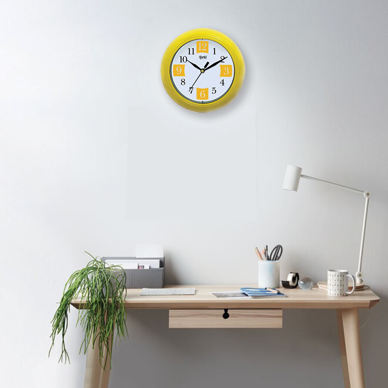 Wall Clock – Simple Clock – 2187 – Yellow - Image 2