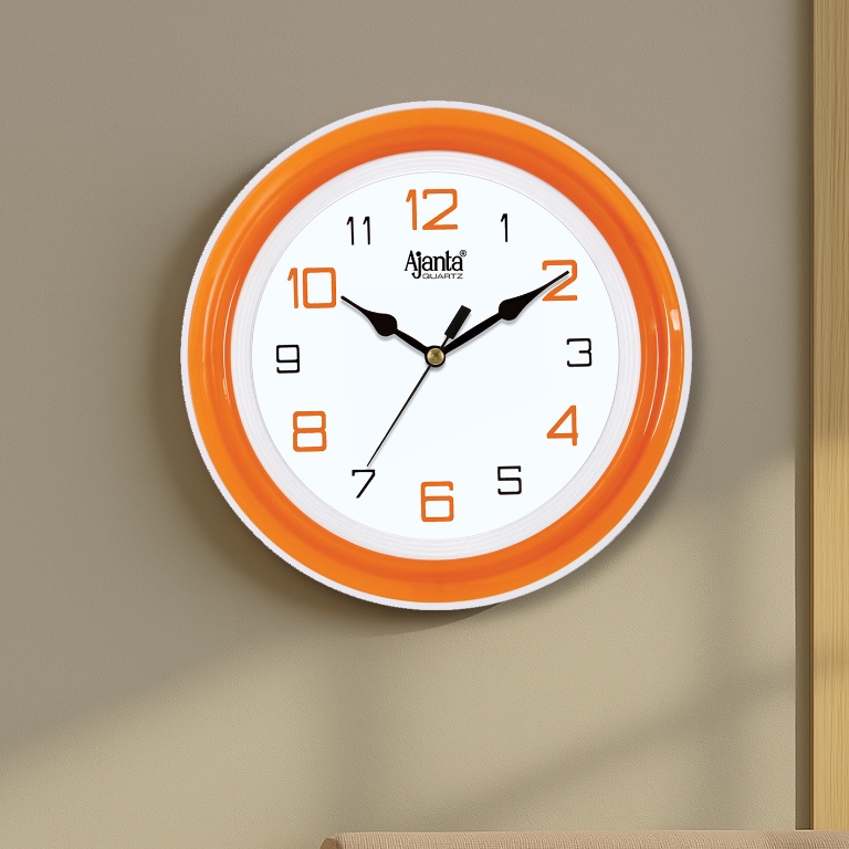 Wall Clock – Simple Clock – 2147 – Orange - Image 2